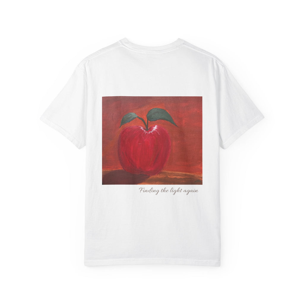 Handpainted Red Apple T-Shirt | 'From Scratch' Script Front