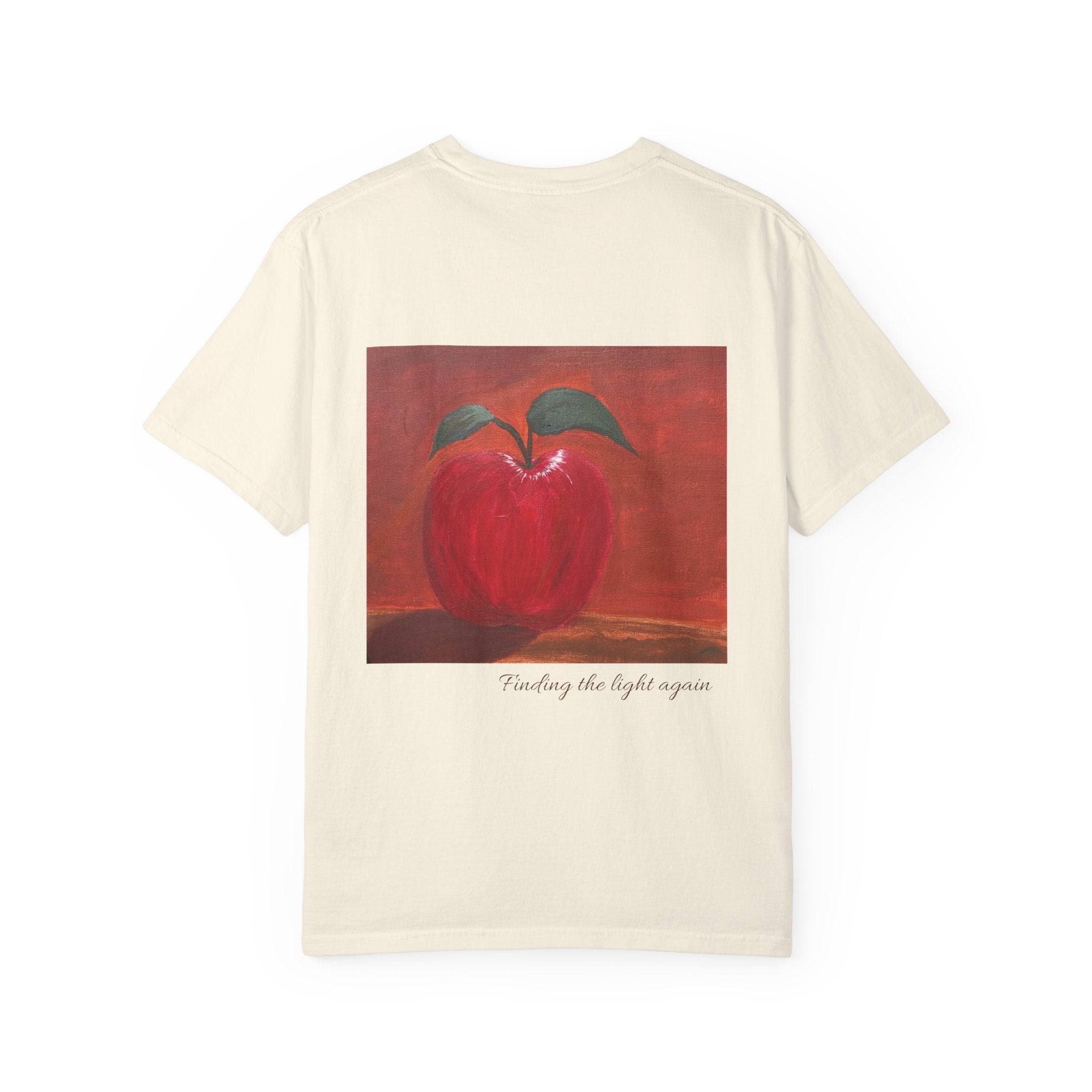 Handpainted Red Apple T-Shirt | 'From Scratch' Script Front